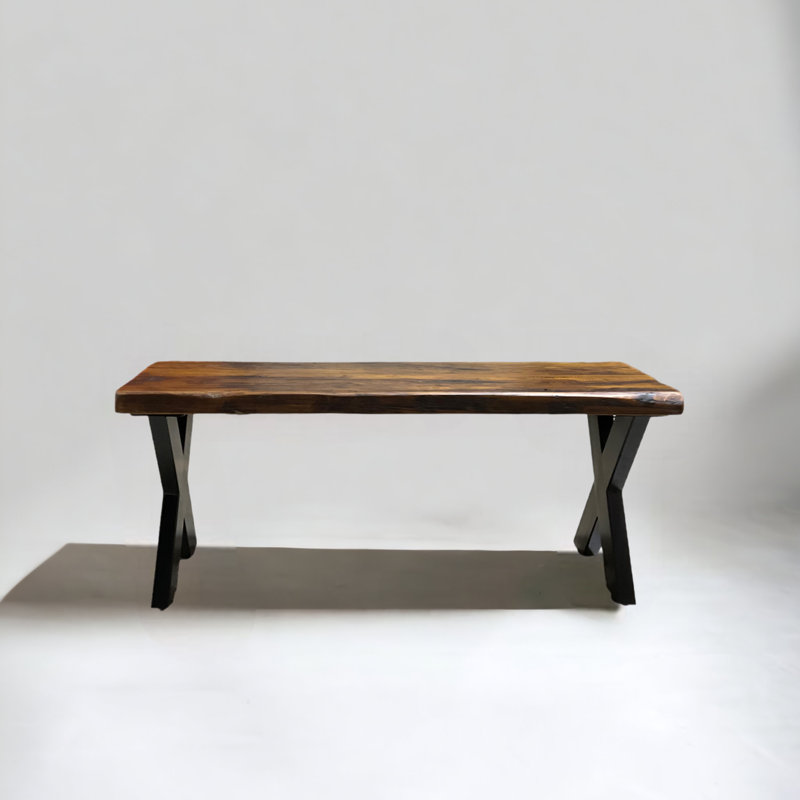 Solid Wood Bench, 19.5" H x 48" W x 15" D, Brown