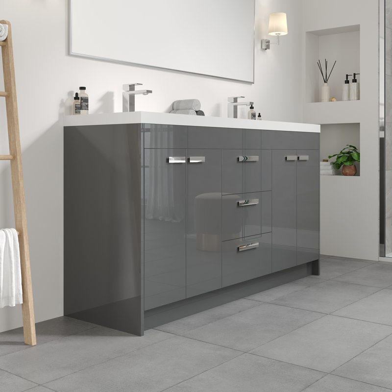 Wauconda 60" Double Bathroom Vanity Set