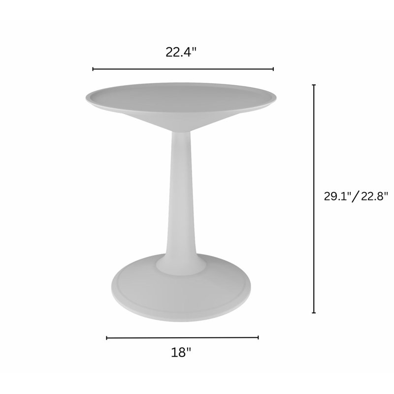 Weather Resistant 2-Person Bistro Set, White