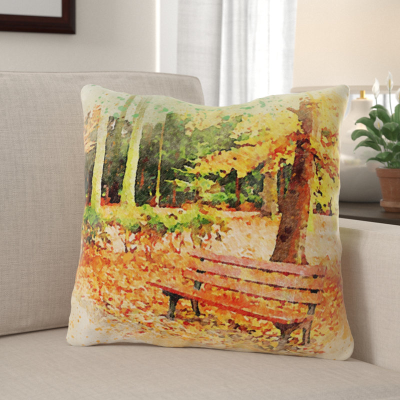 Ecker Tree Throw Pillow, Indoor, Microsuede