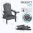 Outdoor HDPE Foldable Adirondack Chair Set-1965919390