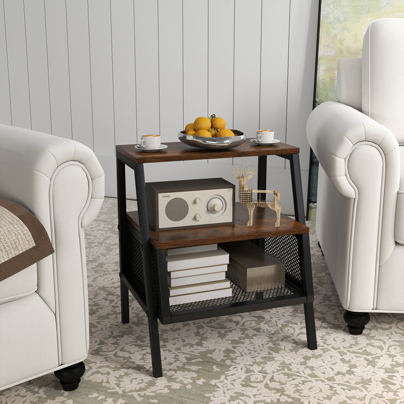 45cm W Metal Bedside Table