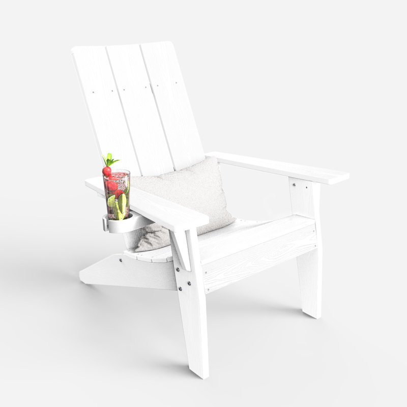 Chaises Adirondack en plastique toutes saisons pour l'extérieur, Blanc