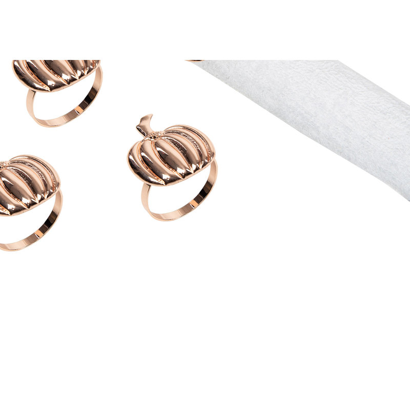 Ensemble de 4 rondelles de cuivre et citrouille