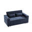 Lit moderne de 61,4 po, bleu avec cadre en bois et lit inclinable réglable convertible de 61,4 po, construction-595515870