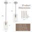 Luminaire suspendu cylindrique 1 lumière avec abat-jour en verre transparent