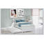 Lit plateforme avec lit gigogne, blanc