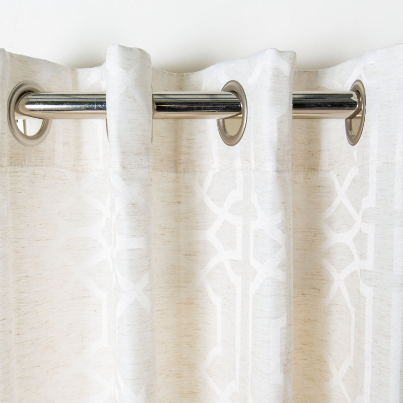 Kahle Semi Sheer Curtain Single Panel, 52" W x 96" L
