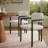 Elio Barrel Fabric And Metal Dining Chair-109758054