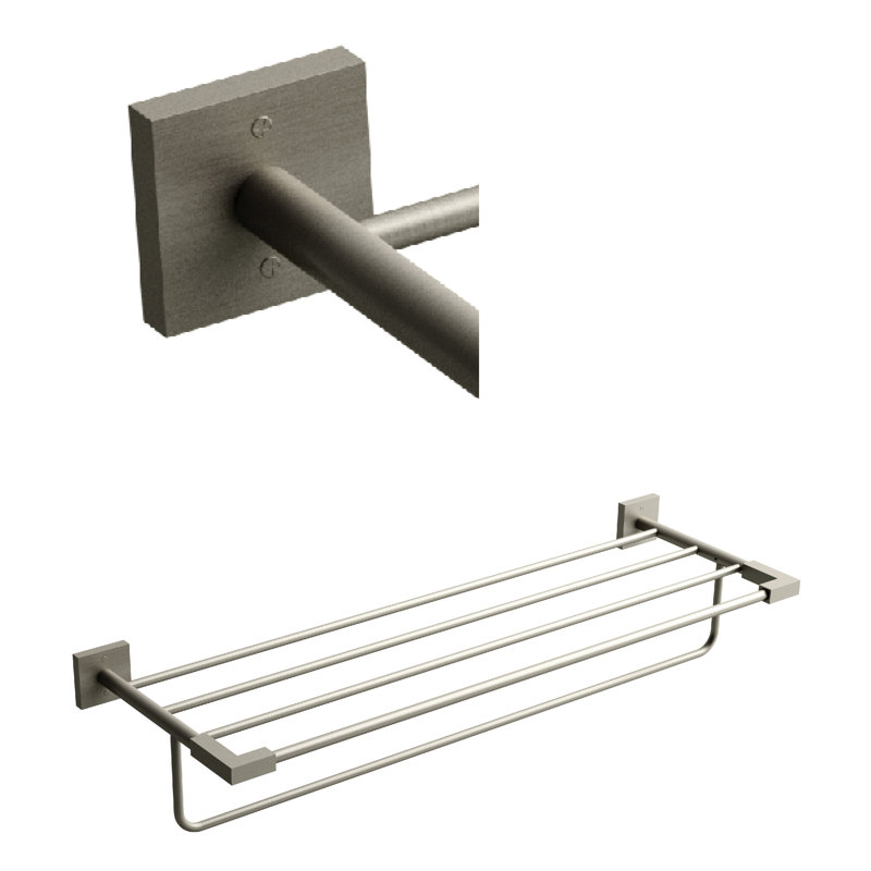 Kubik™ 24" Towel Bar with Shelf, Brushed Nickel