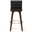 Tabouret pivotant de style Mid-Century avec siège et dossier rembourrés Roland-81961553-111260211