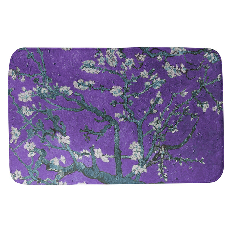 Tapis pour salle de bain Kandiyohi, l 17 po x L 24 po, Bleu foncé