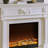 White Solid Wood Electric Fireplace