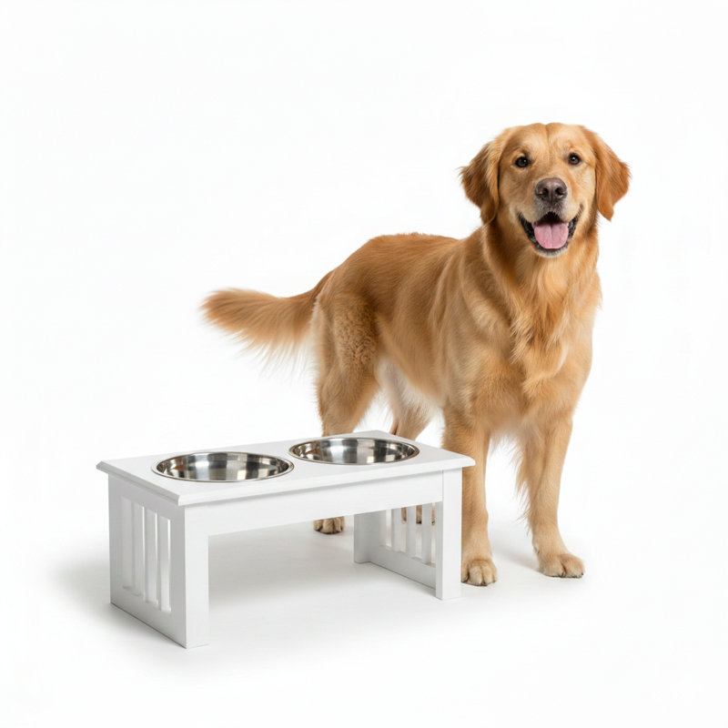 Support pour plats pour chien, poste de repas surélevé, support pour bols pour animaux