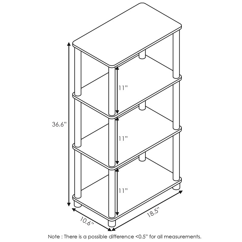 Wood Standard Bookcase, Espresso