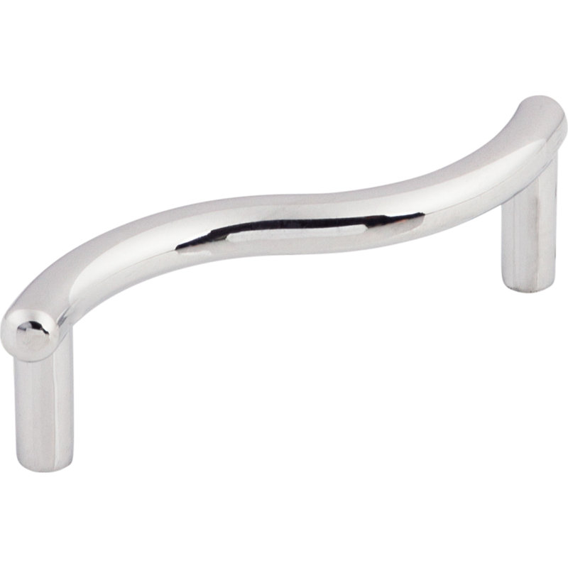 Spiral Bar Pull, Polished Chrome, 3" Center to Center