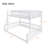 Full XL Over Queen Floor Bunk Bed Frame With Ladder And Safety Guardrails, Easy Assemble, White