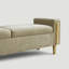 Banc de rangement rembourré l 65,6 po avec double couvercle rabattable et pieds en bois massif-865079326
