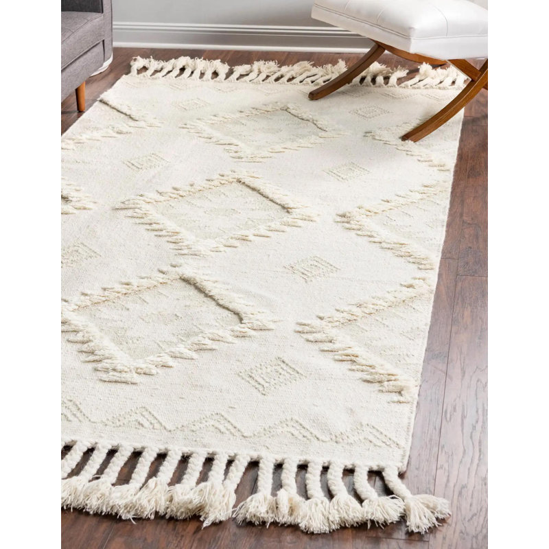 Annunciata Wool Moroccan Indoor Rug, Rectangle 7'1" x 10'