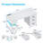 51"W Reversible Computer Desk With Recessed Outlets,Home Office Desk With 3 fabric Drawers, Writing Desk With Storage Shelves-663202997