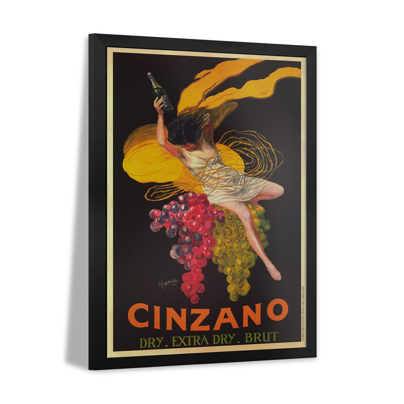 Affiche encadrée de qualité supérieure Asti Cinzano (Vintage) par Leonetto Cappiello, H 24 po x l 16 po
