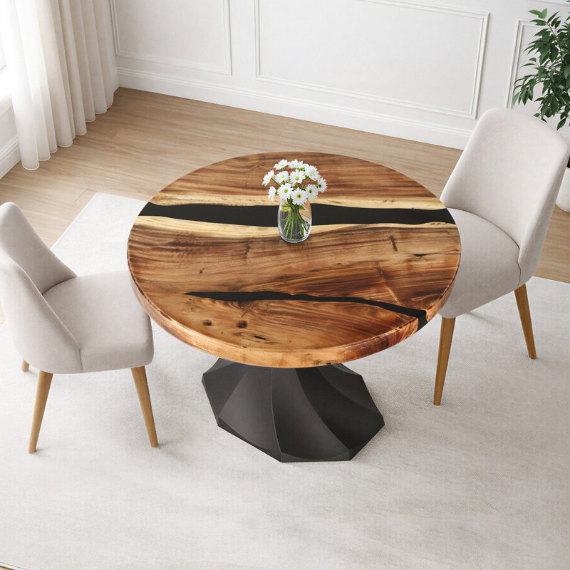 Table de salle à manger Lithe, Marron foncé