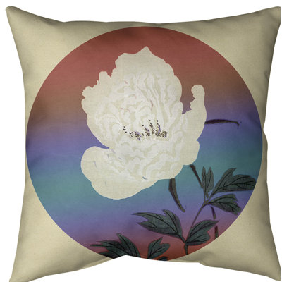 Housse de coussin de peinture pour fleur japonaise