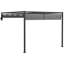3 x 4 Meter Wall-Mounted Lean-To Pergola with Retractable Dark Grey Canopy, Weather-Resistant Powder-Coated Steel Frame, Outdoor Patio Shade Structure with Drainage Holes