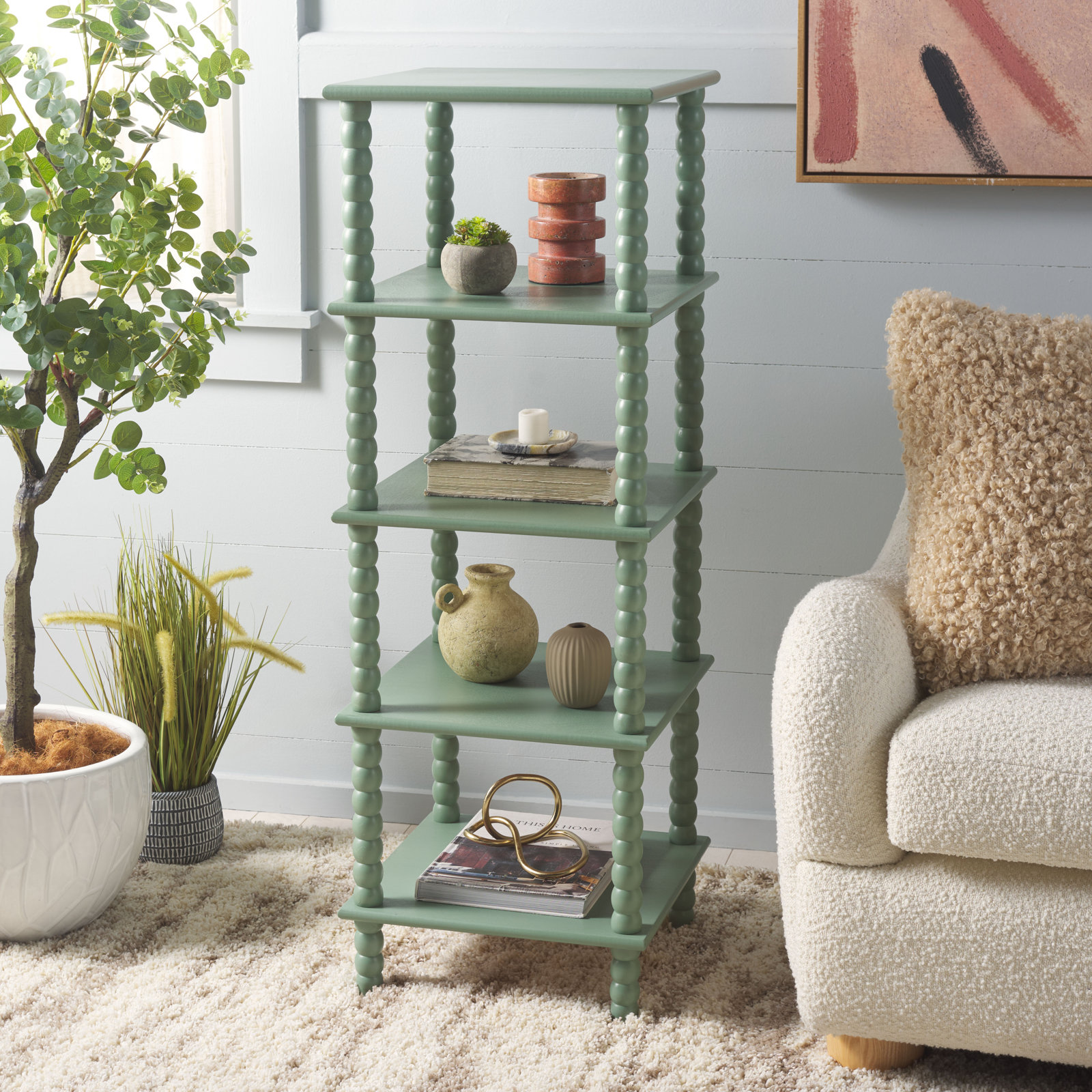 Netta 16" Bookcase, Sage
