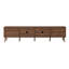 Meuble télé polyvalent, conception en bois de MDF noyer, style moderne pour la maison