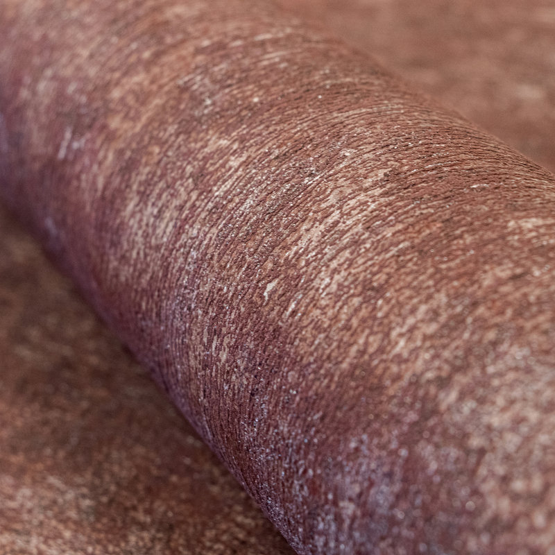 Tillison Metallic Scratched Plaster 10.05m x 53cm Textured Wallpaper Roll, Red