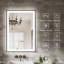 Miroir de salle de bain à DEL sans cadre 20 po x 28 po, miroir intelligent