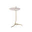 14" Rose Quartz Accent Table with Soft Gold Base