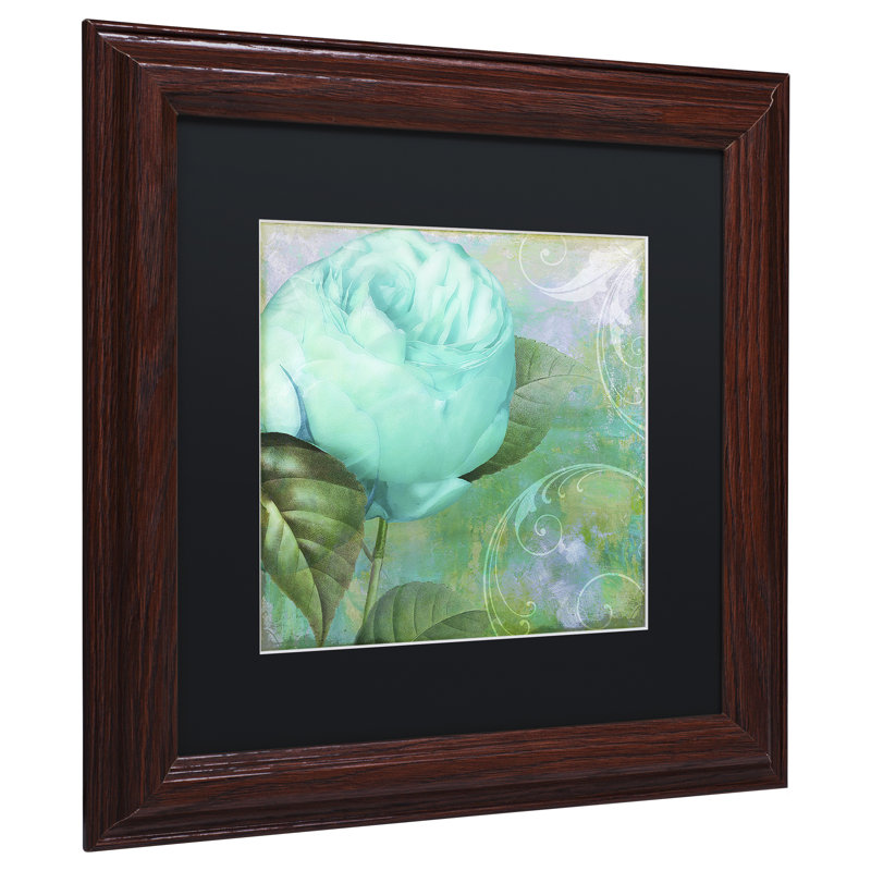 Jadaya «Aqua Rose I», impression encadrée, H 11 po x l 14 po x P 0,5 po, Noir