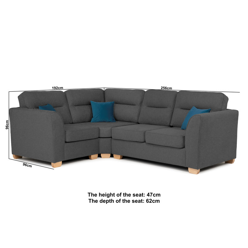 Marryn Upholstered Corner Sofa, Left Hand Facing, Dark Grey