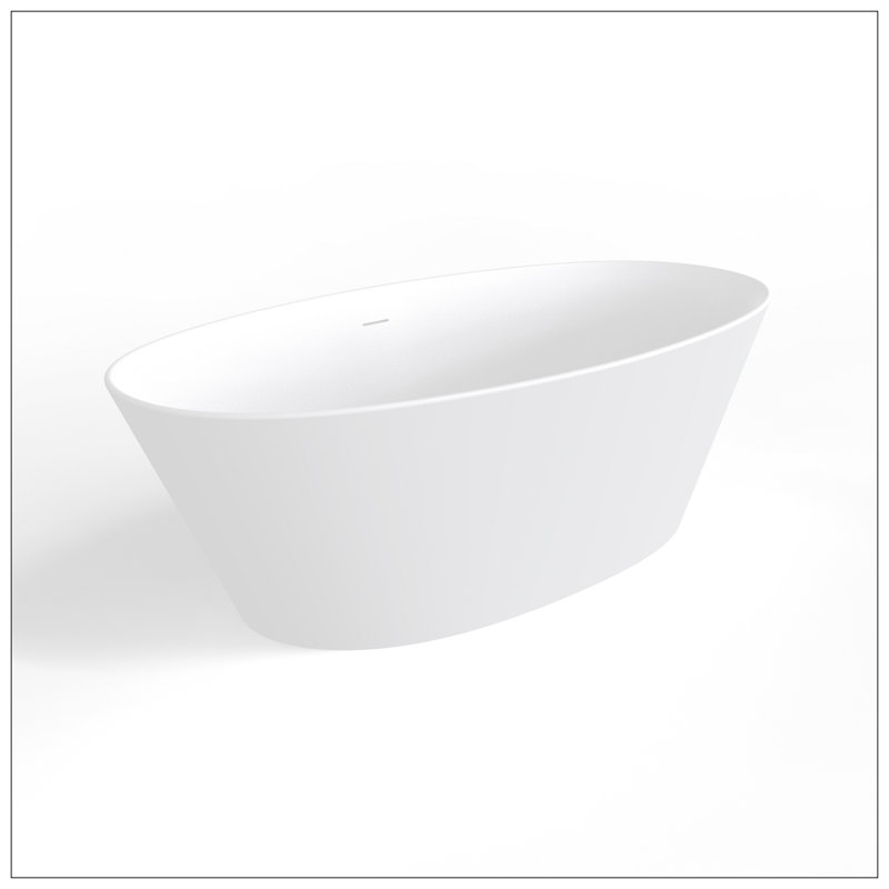 66.9 Inch Freestanding Solid Surface Soaking Bathtub For Bathroom