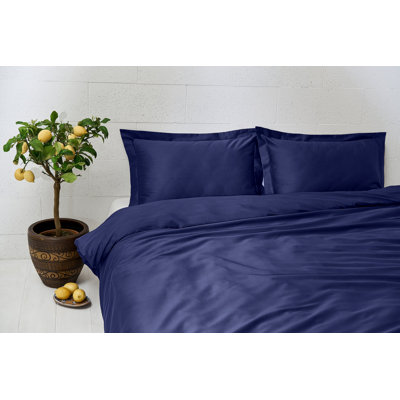 Cotton Solid Colour Duvet Cover Set with Pillowcases