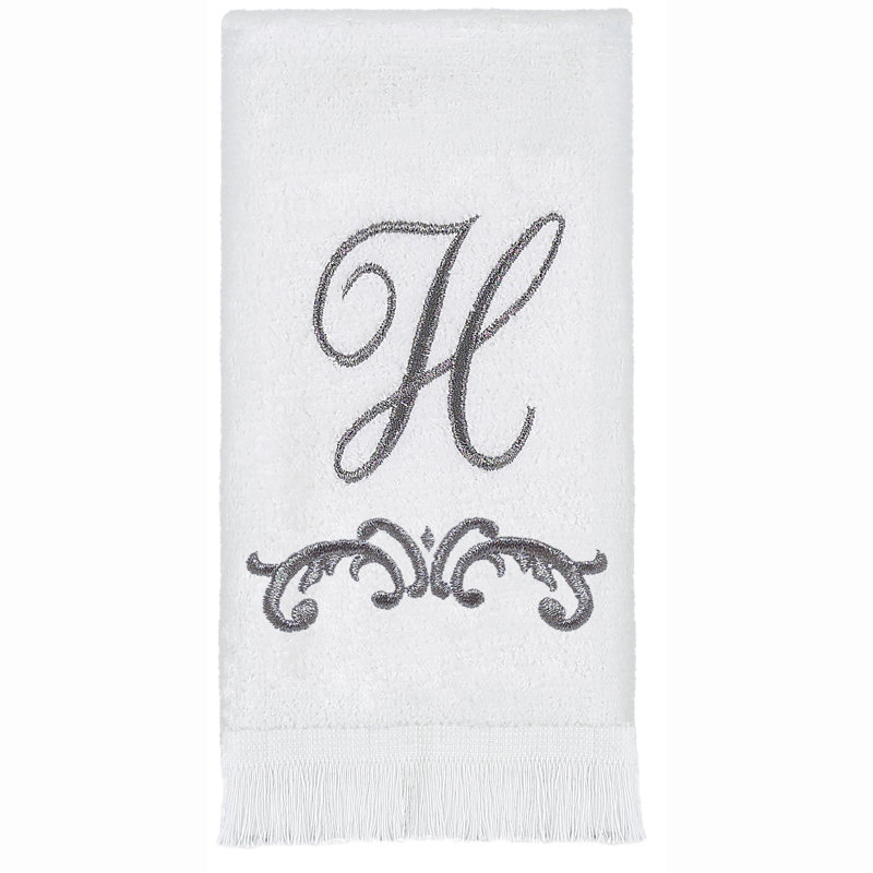 Avanti Linens Scroll Mono Fingertip Towel H