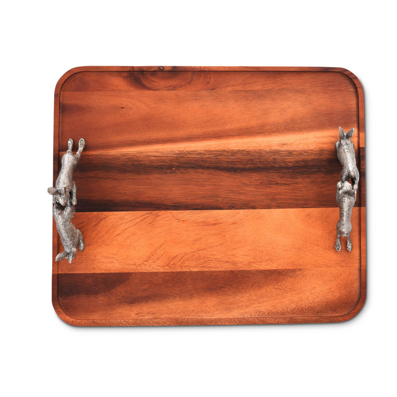 Garden Friends Solid Wood Decorative Tray