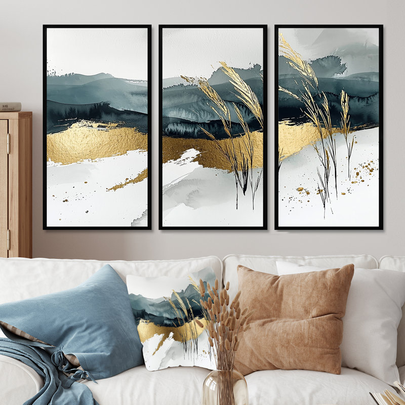 Black Winters Hush Landscape II - Ensemble de décorations murales paysage d'hiver, H 28 po x l 36 po x P 1 po
