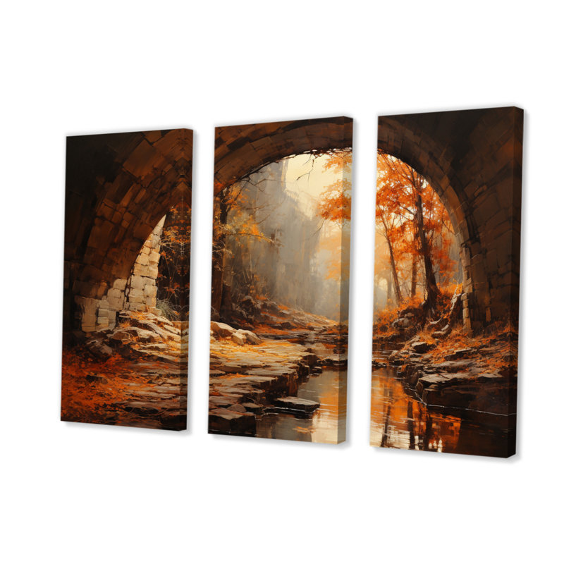 Beige tunnel rustique 3 pièces, H 40 po x l 60 po x P 1 po