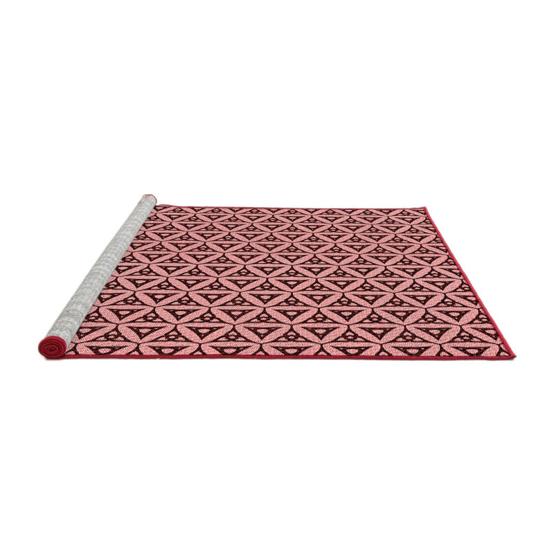 Tapis tissé à la machine en rouge, Rectangle de 2 pi x 3 pi