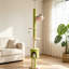 220‑240cm Adjustable Floor‑to‑Ceiling Cat Tree with Hammock, Condo & Scratching Posts, Green