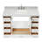 55'' Single Bathroom Vanity with Carrara Marble Top-93359236