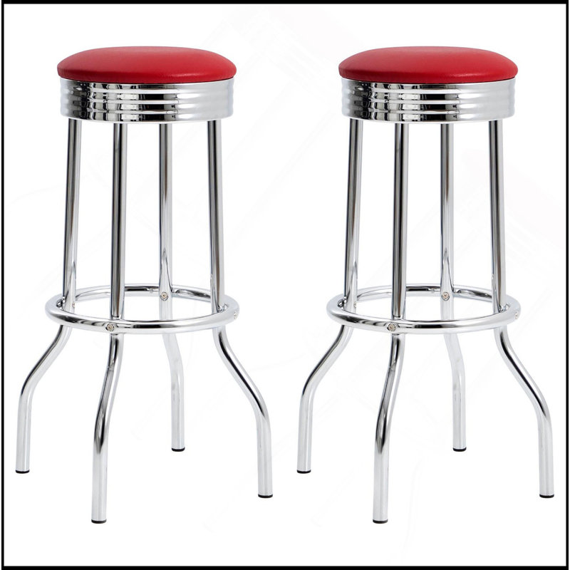  Tabouret de bar (ensemble de 2), Rouge