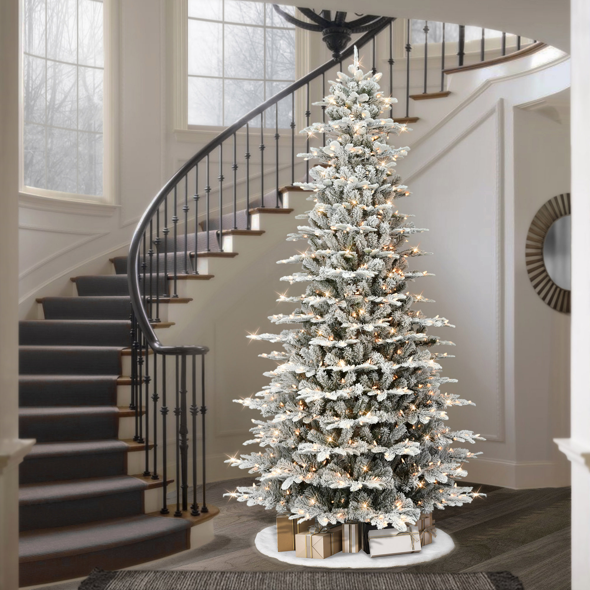 108' Lighted Artificial Fir Christmas Tree