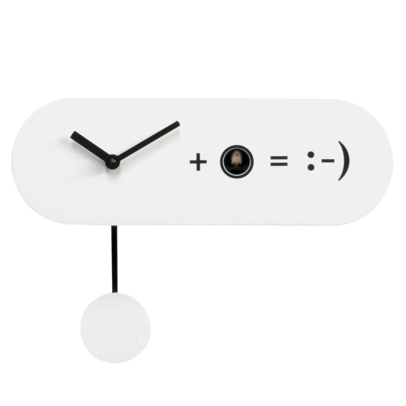 Salter Wood Wall Clock, White