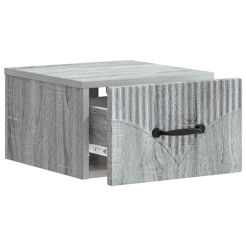 34.5 cm W Bedside Table, Grey Sonoma