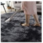 Tapis à poils longs rayé gris foncé-2025699510