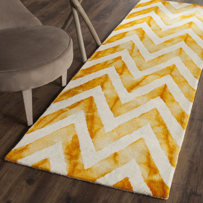 Danny Hand Tufted Wool Chevron Rug, Runner 2'3" x 10'